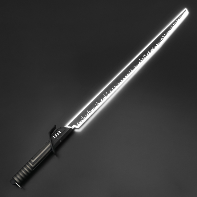 TXQSABER Metal Hilt Heavy Dueling Dark Saber Flat Blade Mandalorian FOC Infinite Color Changing Lightsaber for Cosplay