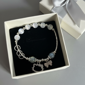 Eleganti braccialetti di perline da donna di lusso con perle in lega incrociata di tendenza alla moda placcato oro vendita all'ingrosso - Product Image 1