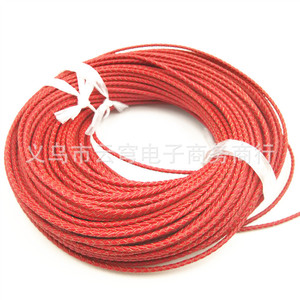 Cordon en cuir véritable rouge, cordon rond en macramé pour sacs, diamètre 2 mm, origine Yiwu - Product Image 1