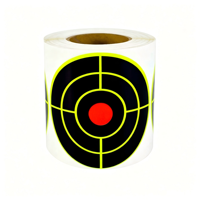 Cible de tir réactive en papier haute visibilité de 3 pouces, motif silhouette et bullseye, pour l'entraînement au tir