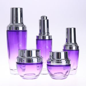 Flacon cosmétique en verre coloré de 100 ml et pot cosmétique de luxe en gros pour l'emballage de cosmétiques - Product Image 3