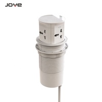 Multiprise escamotable encastrable avec protection contre les surtensions, 4 prises 16A, 110V-240V, 1,8m