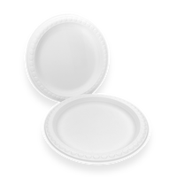 Plateaux alimentaires biodégradables en amidon de maïs de qualité alimentaire, 7 pouces