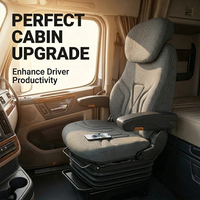 Ensemble de sièges conducteur universels personnalisés, sièges réglables à suspension pneumatique de haute qualité pour accessoires de carrosserie de camion
