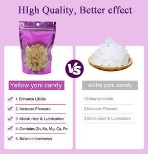 Bonbons Yoni Chinaherbs avec logo personnalisé, achats en ligne, morceaux de sucre, produit d'hygiène féminine, bonbons Yoni jaunes cristallins en vrac - Product Image 3