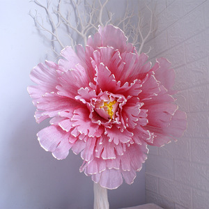 Haute Qualité Grandes Fleurs Géantes Artificielles Organza Papier coquelicot Pivoine Fleurs <span class=keywords><strong>Lin</strong></span> Décoration De Mariage Fleurs Artificielles - Product Image 6