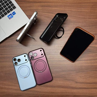 Casing Ponsel Magnetik Berputar Warna Asli untuk iPhone 18 17 16 Pro Max, Penutup Belakang Konversi Holder Matt Frosted