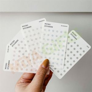 Kişiselleştirilmiş minimal yuvarlak daire mikro şekli şeffaf temizle planlayıcısı sticker mat komut sticker mini nokta sticker - Product Image 2