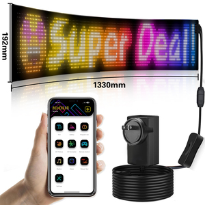 Glite siêu mỏng linh hoạt Màn hình hiển thị LED Bảng điều chỉnh 16*144 pixel đuổi theo hiệu ứng ánh sáng cho các cửa hàng bán lẻ điều khiển ứng dụng từ xa - Product Image 1