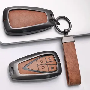 Funda de Cuero y Aleación de Zinc para Llave de Coche con Control Remoto para Changan CS35 Plus, CS55 PLUS, CS75 PLUS, Eado, <span class=keywords><strong>UNI</strong></span>-T, <span class=keywords><strong>UNI</strong></span>-K, Oushang X5, X7 EV - Product Image 4