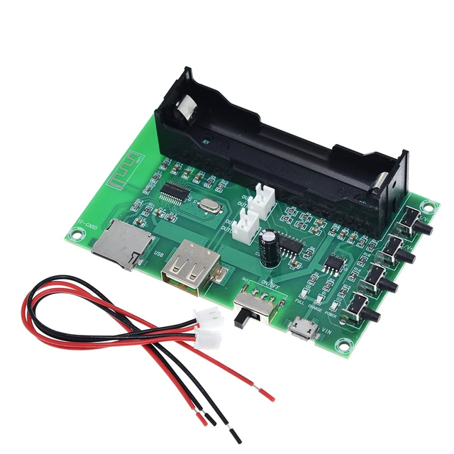 PAM8403 BT Amplifier audio Board 5W*2 Lithium Battery Singing Machine USB TF-Card Dual Channel Mini Speaker DIY