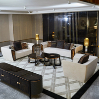 Ensemble de canapés modulaires en tissu de luxe italien, design moderne, pour petits appartements, bois massif, trois places, combinaison modulaire, hôtel