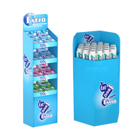 Étalage en carton ondulé personnalisable pour les collations, pour la publicité de chocolats, de bonbons, de biscuits, d'aliments dans les magasins de détail