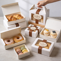 Boîtes d'emballage pour boulangerie écologiques et biodégradables personnalisées pour les beignets, les gâteaux, les biscuits, les tartes, les desserts, les pains, les beignets, le pain HONPAK