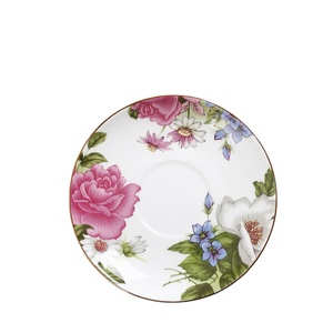 Bone china carina in ceramica tea cafe <span class=keywords><strong>tazza</strong></span> di caffè stampa fiore personalizzato di fabbrica con manico in oro logo <span class=keywords><strong>tazza</strong></span> <span class=keywords><strong>da</strong></span> tè - Product Image 2