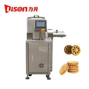 Small scale Cookie Biscuit Sandwich Cream Filling Machine In Line cream puffing biscuit sandwiching for Small Business Price