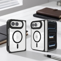 Coque de téléphone magnétique transparente anti-jaunissement pour iPhone Duo, protection directe d'usine
