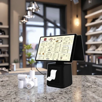 Moniteur Pos à double écran de 15.6 pouces Écran tactile du système de point de vente Écran tactile Windows Android Pos avec imprimante