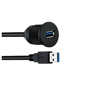 Panel de Conector USB 2.0 3.0, Conector Hembra Micro USB para Montaje en Panel IP67 a Cable Micro USB Macho - Product Image 2