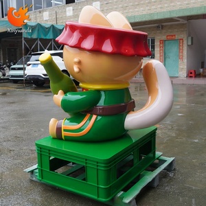 Sợi thủy tinh phim hoạt hình bia mèo quán rượu điêu khắc, lối vào quán bar rượu chai IP trang trí, lớn sàn đứng trang trí - Product Image 5