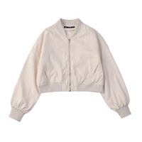 Manteau Femme Décontracté OEM Printemps et Automne en Polyester Tissé, Imperméable à Manches Longues, Veste Baseball pour Femme d'Extérieur