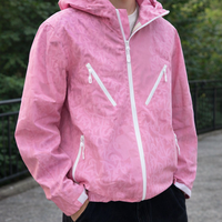 Veste coupe-vent imperméable à capuche en polyester et nylon, réactive à l'eau, pour homme, idéale pour la randonnée en extérieur
