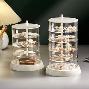 Multi Layer Jewelry Storage Box With Rotating Design For Hair Accessories And Earrings Organizers - Product Image 4