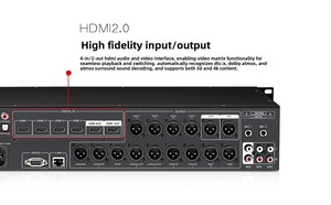 HMAUDIO V66 โปรเฟสชั่นแนล 7.2.4.2 ซีนีม่า พรีแอมพลิฟายเออร์ เอฟเฟคเตอร์ <span class=keywords><strong>9.1</strong></span> ดอลบี อะทอมส์ โฮมเธียเตอร์ ดิจิตอล ดีโคเดอร์ 15 แชนแนล - Product Image 6