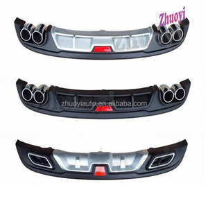 Xe khuếch tán phía sau cho Hyundai 2012 2018 Elantra Avante langdong với ống xả lời khuyên Màu Đỏ phản xạ cơ thể Kit 2020 PP phụ kiện - Product Image 5