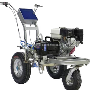 Machine automatique de traçage de lignes routières sans air à deux pistolets avec pompe distributrice de billes de verre - Product Image 1
