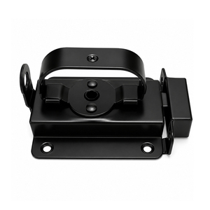 Loquet de porte <span class=keywords><strong>en</strong></span> acier thermolaqué noir, robuste, pour clôture de jardin, grange, abri, <span class=keywords><strong>quincaillerie</strong></span> de portail coulissant - Product Image 5