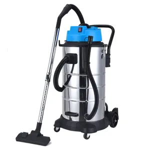 60L 22KPA grande indústria pesada comercial molhado e seco aspirador de pó para piso limpeza máquina elétrica azul vasilha com saco