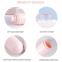 Flacon pompe sans air ovale écologique de 15 ml, 30 ml, 50 ml avec couleur personnalisée pour sérum et lotion