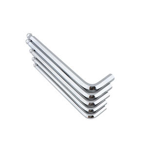 Jeu de clés hexagonales en acier au chrome-vanadium industriel, métriques 1,5 mm, finition mate, en forme de L, tête sphérique allongée - Product Image 2