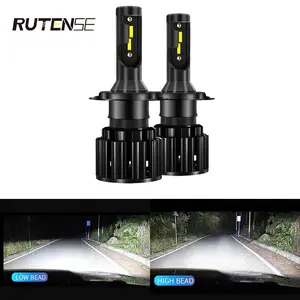 RUTENSE 12V אוטומטי ערפל אור אופנוע אור H4 led אור הנורה רכב led פנס