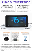 Pantalla Inalámbrica Portátil para Auto con CarPlay, Pantalla Táctil HD de 7 Pulgadas con CarPlay y Android Auto, Cámara de Reversa y Asistencia de Marcha Atrás