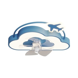 Ventilateur de plafond LED moderne à vent fort et silencieux Meubles décoratifs en verre pour la chambre d'enfant Installation de projet de bureau à domicile - Product Image 2