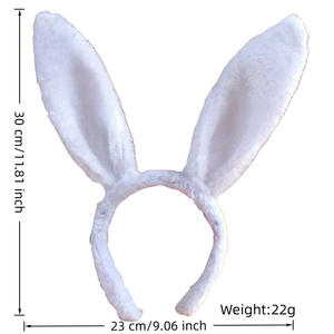 Nouveauté : Bandeaux oreilles de lapin de dessin animé pour enfants, accessoires de costume de lapin de Pâques, bandeaux oreilles de lapin en peluche pliables pour Pâques - Product Image 4