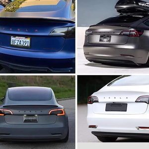 Emblème de voiture en ABS, autocollant d'emblème de hayon pour <span class=keywords><strong>Tesla</strong></span> Model 3 Y S X, modification de voiture, décoration de coffre arrière, lettres - Product Image 3