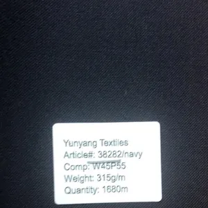 45%wool 55%polyester tropical fabric for uniform in navy