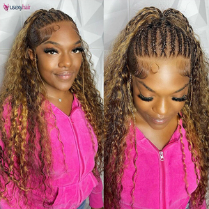 شعر مستعار طبيعي ماليزي أصلي بدون لاصق Hd من الشعر البني الملون أومبير 30 بوصة شعر بشري بدانتيل أمامي شعر مستعار بشري - Product Image 2