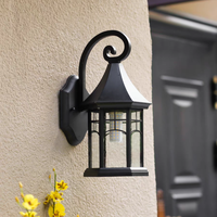 Applique Murale LED Classique Moderne IP56 Étanche pour Extérieur, Lampe Décorative de Jardin avec Verre et Aluminium de Qualité Supérieure, IRC Élevé 95