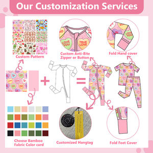 ملابس أطفال من الخيزران جاهزة للشحن، بيجامات من الخيزران بطباعة غربية، ملابس نوم للأطفال من الخيزران بتصميم شخصيات الكريسماس جاهزة للشحن - Product Image 3