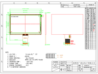 Personnalisation d'écran LCD TFT à matrice active A-Si de 7,0 pouces, résolution 1024x600, RGB 50PIN, rétroéclairage 18 LED, luminosité 300 nits, GJD