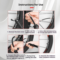 Mini pompe à air manuelle pour vélo, durable, portable, légère, gonfleur de pneus, valve Schrader Presta, accessoires de poche pour VTT
