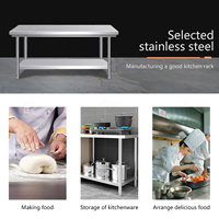 YITIAM Table de travail pour buffet commercial Table de travail pliante en acier inoxydable Table de travail en acier inoxydable Banc de travail