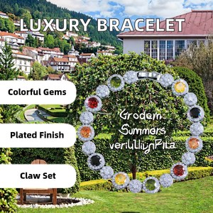 Luxury Summer Women's Bracelet Multi-Color Cubic Zirconia Silver for <b>Wedding</b> Parties Fashion <b>Accessory</b> Gift Idea - Product Image 2