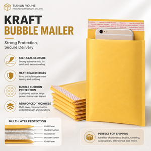 Enveloppes matelassées en papier kraft bio personnalisées en gros de Chine / Sacs à bulles Jiffy <span class=keywords><strong>A4</strong></span> A5 pour envoi postal - Product Image 5