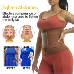 Ceinture sculptante pour le ventre, ceinture de maintien du ventre avec logo, body shaper pour femmes, corset de mise en forme, <span class=keywords><strong>gaine</strong></span> colombienne rose, toucher doux - Product Image 4