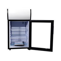 Réfrigérateur de comptoir Meisda SC40B 40L, mini-réfrigérateur à porte simple en verre pour boissons froides, bières et jus